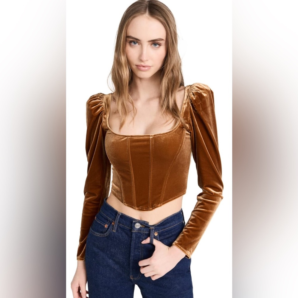Astr the Label Velvet Ashbury Top Size M